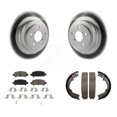 thumbnail image 1 of Transit Auto Rear Disc Coated Rotors Ceramic Pads and Parking Brake Shoes Kit for Car 2000 Subaru Legacy KGC-103140, 1 of 11