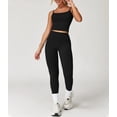 thumbnail image 7 of PISONIC Womens Workout Sets Two Piece Spaghetti Straps Tank Top Matching High Waist Leggings Gym Work Out Outfits with Pockets, 7 of 7