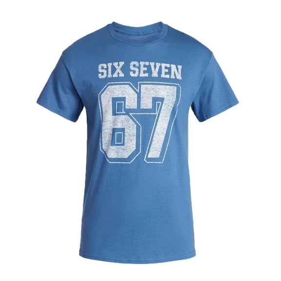 Men's 6 7 Six Seven Blue Graphic T-Shirt - Small