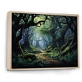 thumbnail image 2 of Designart "Green Oak Tree Shadows II" Landscapes Floater Framed Canvas Wall Art, 2 of 7