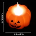 thumbnail image 6 of SDJMa Halloween Pumpkin Lights, 12 Pcs 1.7"x1.9" Jack-O-Lantern Tea Light, Mini Halloween LED Pumpkin, Battery Operated Flameless Pumpkin Candles Lamp for Halloween Party Table Ornament, 6 of 8