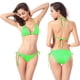 thumbnail image 1 of Traje de baño sexy de dos piezas con cordones y división de color para mujer, 1 of 5
