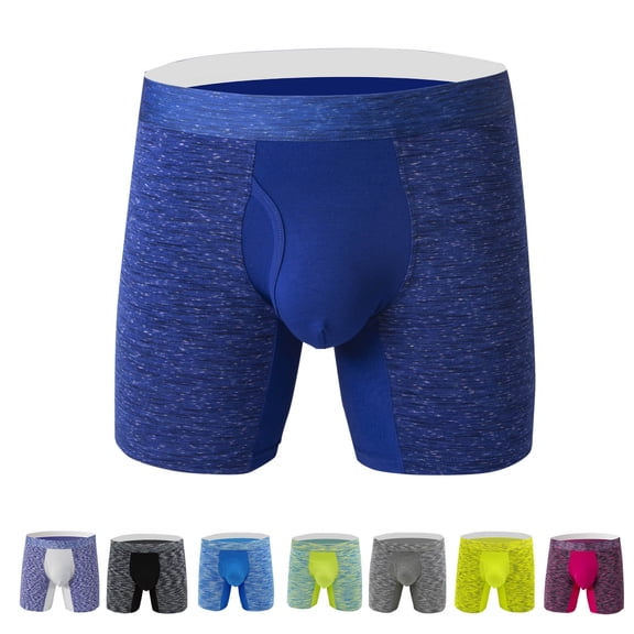 Paiwinds Men's Breathable Boxer Briefs with Pouch Support 360° Anti-Chafe Sports Underwear