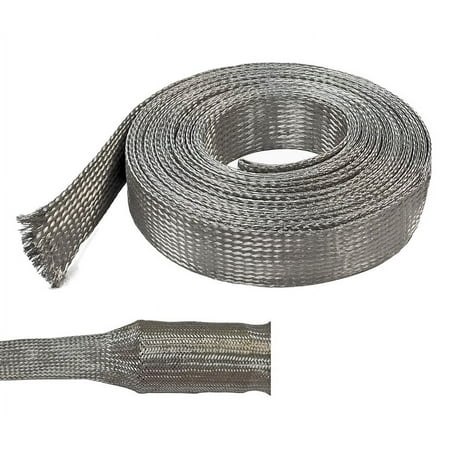 3/4 Tinned Copper Metal Braided Sleeving - 25 Feet