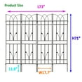 thumbnail image 6 of Yesurprise 4 Packs Garden Trellis for Climbing Plants, 71 Inch Metal Anti Rust Wall Trellis, Outdoor Metal Decoration Large Trellis for Ivy Roses Morning Glory Clematis, 6 of 6