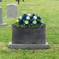 thumbnail image 3 of Cemetery Headstone Flower Saddle - Artificial Cemetery Flowers Rose, Grave Decoration，Non-Bleed Colors,, 3 of 9