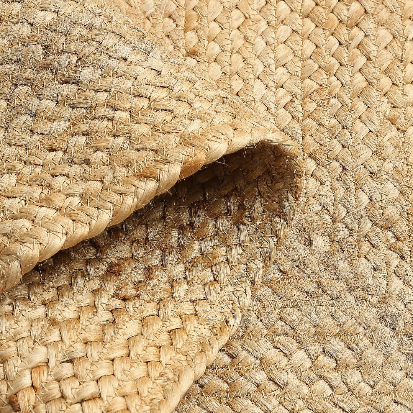 · REDEARTH · Rectangular Area Rug - 2'x3' Braided Natural Jute with Non-Skid Backing - Handwoven Boho Rug for Bedroom, Kitchen, Living Room - Aesthetic Home Decor - Durable Handmade Rug, Set of 2