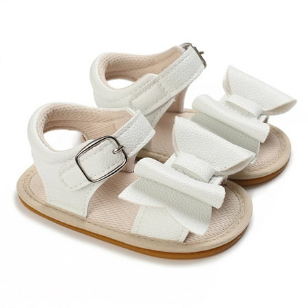 

kpoplk Baby Sandals Spring And Summer Children Baby Toddler Shoes Boys And Girls Sandals Solid Toddler Sandals Girl Closed Toe(White)