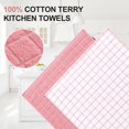 thumbnail image 3 of Simmore 100% Cotton Terry Kitchen Towels, Super Soft Absorbent Dish Towels and Dish Cloths for Kitchen Washing and Drying, 8-Piece Set, 16x28 Inches, Pink, 3 of 10