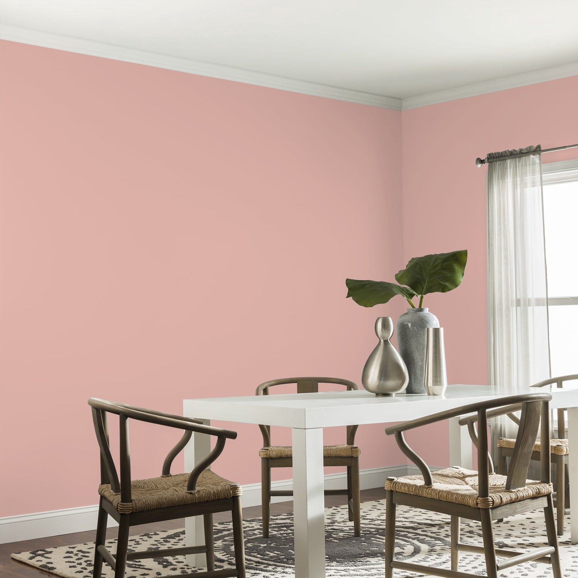 Glidden One Coat Mesa Pink / Orange Eggshell Interior Paint with Primer, 1 Quart