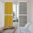 thumbnail image 3 of Yellow Kitchen Curtain for Berdoom Living Room Cafe 72 Inch Length, Modern Painting Farmhouse Striped Abstract Art Tiers Curtains Light Filtering Drapes Rod Pocket Window Treatment 2 Panels 52"Wx72"L, 3 of 8