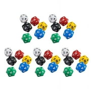 30Pcs D20 Gaming Dice Twenty Sided Die For RPG Six Opaque Colors