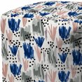 thumbnail image 3 of 17" Pink 100% Polyester Cube Geometric Indoor Outdoor Pouf Ottoman, 3 of 3