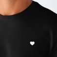 thumbnail image 5 of Dalix Lil Heart Midweight Cotton Short Sleeve Summer Tee Mens in Black S Small, 5 of 5