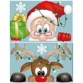 thumbnail image 3 of Christmas Windows Static Stickers Clings Santa Claus Snowman Deer Snowflake Removable Vinyl Christmas Tree DIY Wall Window Door Mural Decal Sticker for Showcase, 3 of 7