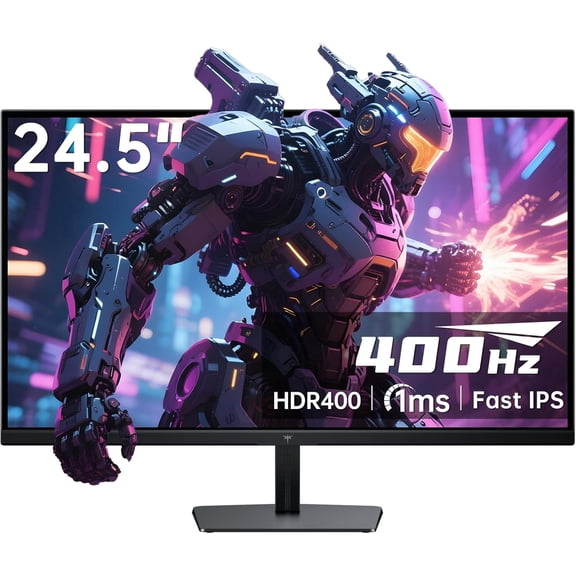 KTC 24.5 inch 400Hz 240Hz Gaming Monitor | Fast IPS 1ms | FHD 1080P Monitor | HDR 400 128% sRGB | HDMI x2, DP x2 |Tilt Adjustability Silver-Gray VESA 360Hz Monitors H25X7