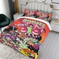 thumbnail image 3 of Invader Zim Conjunto de sábanas temático, trío de piezas, cómodo y amigable con la piel, diseño único, regalo de decoración para el hogar para familiares, amigos y fans,173cm *218cm, 3 of 6