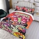 thumbnail image 3 of Invader Zim Conjunto de sábanas temático, trío de piezas, cómodo y amigable con la piel, diseño único, regalo de decoración para el hogar para familiares, amigos y fans, 90 cm * 190 cm, 3 of 6