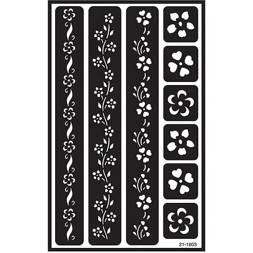 Over 'n' Over Reusable Glass Etch Stencils 5" x 8", 1/Pkg