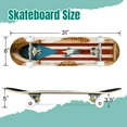 thumbnail image 2 of 31'' Complete Skateboard 7 Layer Canadian Maple Double Kick Deck Skateboards Puerto Rican flag abandoned building door Skate Board for Beginner Adult Gifts, 2 of 5
