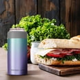 thumbnail image 5 of asobu Skinny Can Cooler Insulated Stainless Steel Sleeve for a Slim 12 Ounce Can With a Reusable Straw (black), 5 of 6