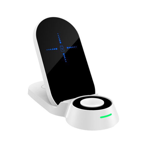 Utoimkio Wireless Charger,3 in 1 Qi-Certified Fast Charging Pad Compatible for Cell Phones and Watch,15W Max Foldable Fast Wireless Charging Stand