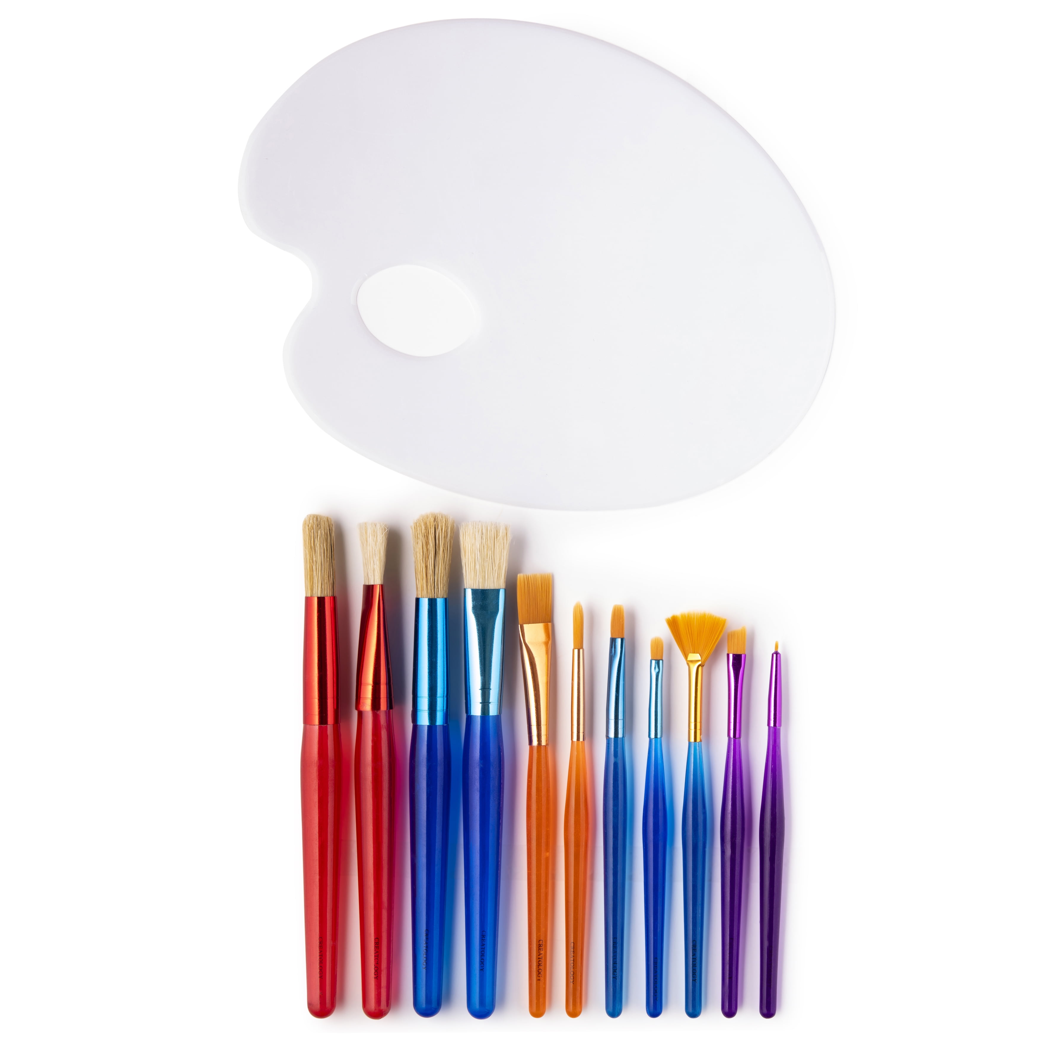 12 Pack: Paint Brushes with Palette Kit by Creatology