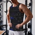 thumbnail image 5 of Lsque Mathematica Science Pattern Mens Tank Tops Muscle Athletic Quick Dry Sleeveless Workout Fitness T Shirts Beach Tank Top, Loose-fit Sleeveless Shirt for Men-Medium, 5 of 7