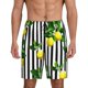 thumbnail image 1 of Fotbe Lemons on Striped Pantalones Cortos de Pijama para Hombre, Ropa de Dormir, Pantalones de Pijama Cortos para Hombre-Medium, 1 of 6