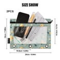 thumbnail image 3 of Cute Little Duck and Flowers 2 Pack Pencil Pouch for 3 Ring Binder Smooth Zipper Folders with Pockets Clear Window Pencil Case, 3 of 6