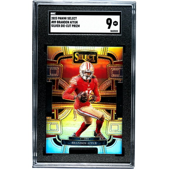 2023 Panini Select #89 Brandon Aiyuk Silver Die-Cut Prizm SGC 9