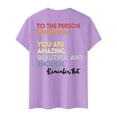 thumbnail image 4 of LINGLANG Womens Summer Tops Loose Fit Letter Print Round Neck Short Sleeve T Shirt Comfort Stylish Casual Top Oversized Tshirts, 4 of 4