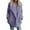 Purple, variant on LYXSSBYX Winter Coats for Women 2023 Trendy Women's Winter Lapel Double Breasted Loose Fitting Lamb Sweater Jacket