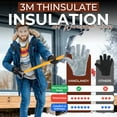 thumbnail image 4 of HANDLANDY Winter Insulated Work Gloves, 3M Thinsulate Thermal Water-Resistant Gloves for Men Women Touch Screen, Warm Ski Snowboard Cold Weather Gloves, 4 of 7
