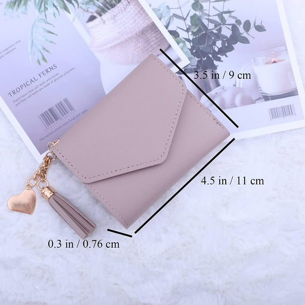 Cartera Pequeña Para Mujer - Con Cremallera, 8 Ranuras Para Tarjetas, Tamaño Compacto