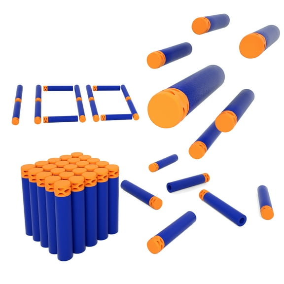 BOROLA 100Pcs Hollow Out Soft Foam Refill Waffle Darts Compatible for Nerf Elite Series Blasters(Blue)