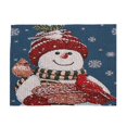 thumbnail image 1 of Manteles Individuales Navideños Paño de punto de Navidad muñeco de nieve decoración mantel muñeca de dibujos animados almohadilla de aislamiento (Multicolor, Unitalla), 1 of 3
