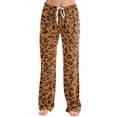 thumbnail image 2 of Women's Pajama Pants Y2k Leopard Print Wide Leg High Waisted Baggy Drawstring Pajama Bottoms Casual Cheetah Pajama Sleepwear, 2 of 5