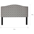 thumbnail image 2 of Cortesi Home  Lena Grey Upholstered Queen Headboard with Nailhead Trim, 2 of 2