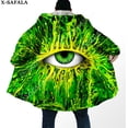 thumbnail image 1 of Capa de sueño con estampado 3D de ojos psicodélicos Trippy para hombres, abrigo grueso y cálido con capucha, abrigo de lana a prueba de viento, bata, manta, 6, 1 of 4