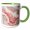 Green/White, variant on 3drose, Image of Trendy Luxury Orange Red Quartz and Gray Gemstone Agate Geode, 11oz Mug