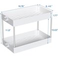 thumbnail image 5 of Under Sink Organizer, 2 Tier Kitchen Storage Rack, Bathroom Shelf Organizer, Multifunctional Storage Rack with Hook, White… white -, 5 of 5