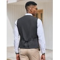 thumbnail image 4 of COOFANDY Men's V-Neck Sleeveless Business Suit Vests Slim Fit Wedding Waistcoat, 4 of 6