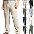 thumbnail image 7 of WREESH Mens Summer Fit Sweatpants Thin Breathable Joggers Pants Casual Comfy Lightweight Pants Solid Drawstring Binding Leg Trousers Black, 7 of 7