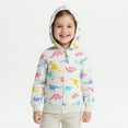 thumbnail image 2 of POPTEM Toddler Girls Sweatshirt Zipper Dinosaur Hoodie Cotton Hooded Casual Outwear Jacket 3T, 2 of 7