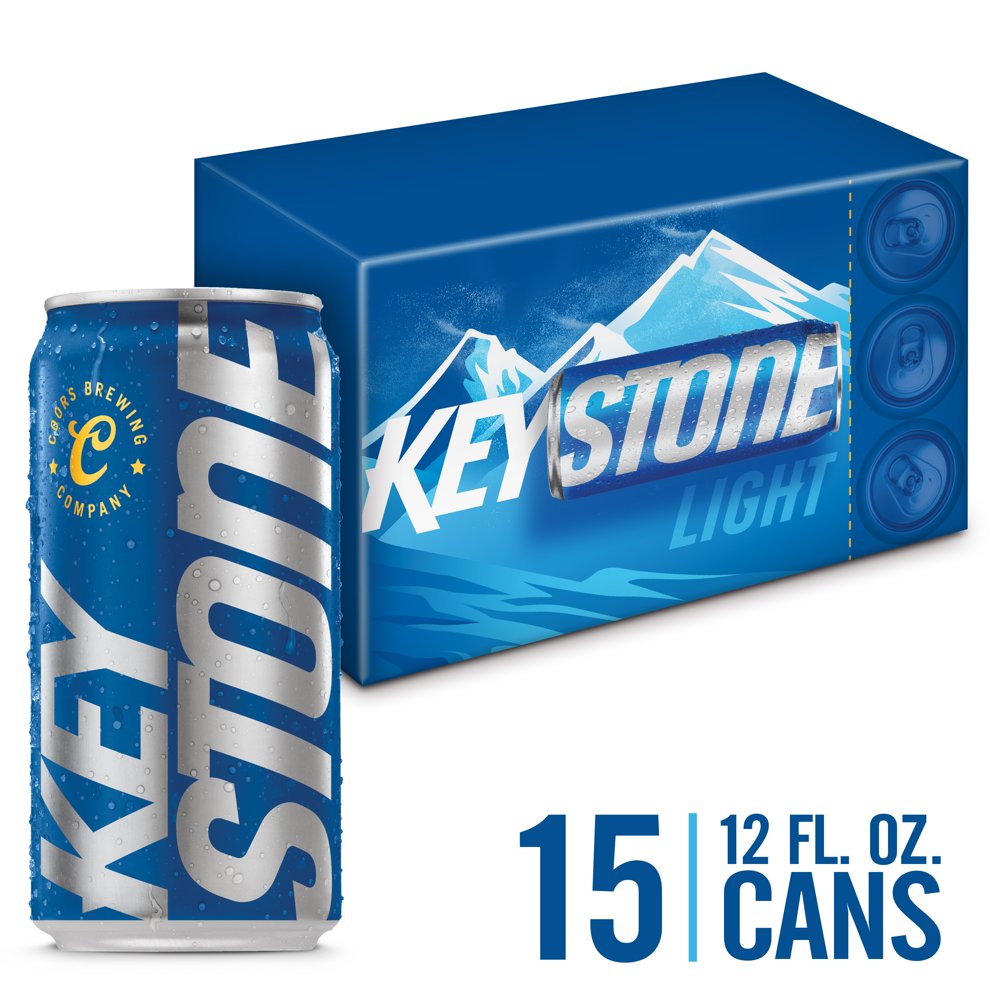 Keystone Light Beer, Lager Beer, 15 Pack Beer, 12 FL OZ Cans, 4.1 ABV