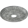 thumbnail image 3 of Ekena Millwork 18 1/8"OD 3 5/8"ID x 1 1/8"P Raymond Ceiling Medallion (Fits Canopies up to 5 1/8"), Hand-Painted Ultra Pure White Crackle, 3 of 5