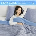 thumbnail image 6 of CHOSHOME Dual-Sided Lightweight Cooling Comforter Fiber Blue Bed Blanket, Queen, 6 of 7