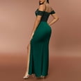 thumbnail image 6 of Elainilye Fashion Women's Prom Dress French Solid Color Bag Hip Slit Sequin Evening Dress Halter Dress Bodycon Dress,Green, 6 of 6