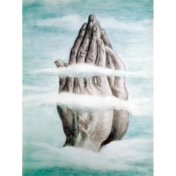 Praying Hands by Habs J. Kohler Poster Print - 18 x 24 in.